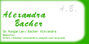 alexandra bacher business card